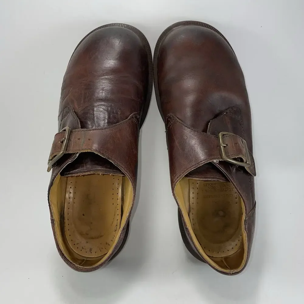 Doc Dr. Martens 8254 Vintage 90s Leather Monk Strap Buckle Shoes UK 8 Men US 9